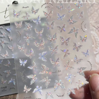 Sticker bướm nổi 5D trang trí móng tay hot hít