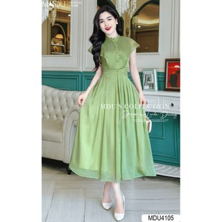  MDU4105  Váy thiết kế thanh lịch và sang trọng với chất liệu Tơ Óng  cao cấp, hàng 2 lớp có lót lụa.