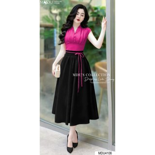  MDU4106  Váy thiết kế thanh lịch và sang trọng với chất liệu Mango Hàn  cao cấp, hàng 2 lớp có lót lụa.