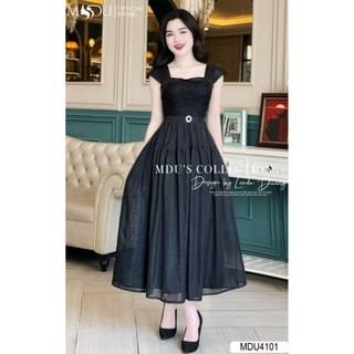  MDU4101  Váy thiết kế thanh lịch và sang trọng với chất liệu Tơ Óng  cao cấp, hàng 2 lớp có lót lụa.