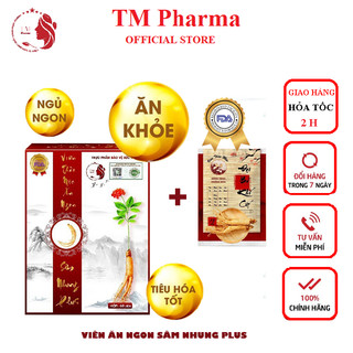 Tăng Cân Sâm Nhung Plus Hộp 60 Viên tặng kèm đại bổ khí cốt hỗ trợ tiêu hóa tốt, tăng cân hiệu quả