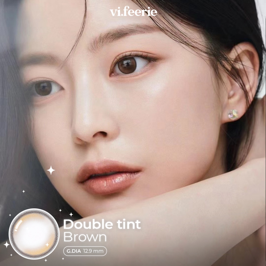 (OLENS) Kính áp tròng (lens) tự nhiên trong trẻo highlight nâu/ xám 1 ngày DOUBLE TINT BROWN/ GRAY chính hãng - VF LENS | BigBuy360 - bigbuy360.vn