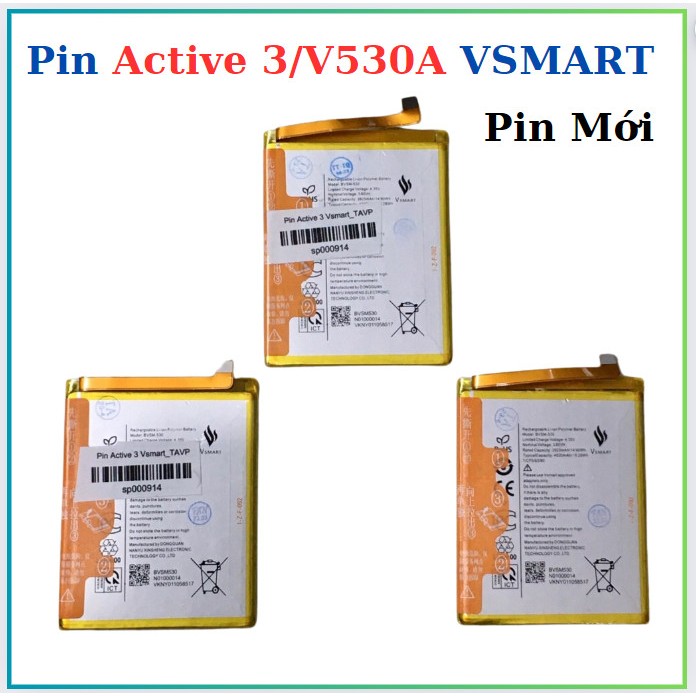 Pin vsmart active 3/v530a  mới chất lượng