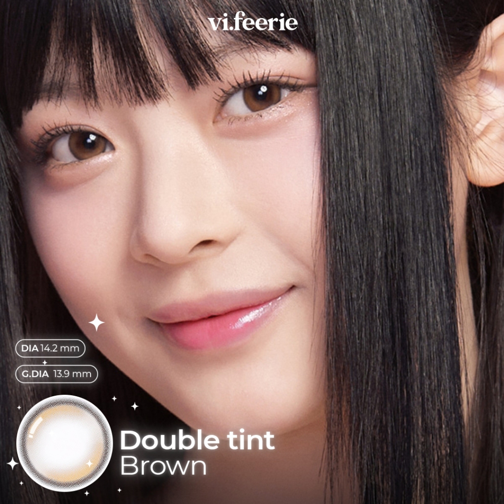 (OLENS) Kính áp tròng (lens) tự nhiên trong trẻo highlight nâu/ xám 1 ngày DOUBLE TINT BROWN/ GRAY chính hãng - VF LENS | BigBuy360 - bigbuy360.vn