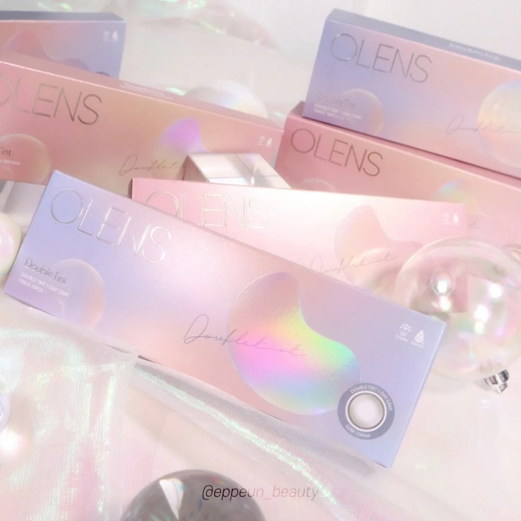 (OLENS) Kính áp tròng (lens) tự nhiên trong trẻo highlight nâu/ xám 1 ngày DOUBLE TINT BROWN/ GRAY chính hãng - VF LENS | BigBuy360 - bigbuy360.vn