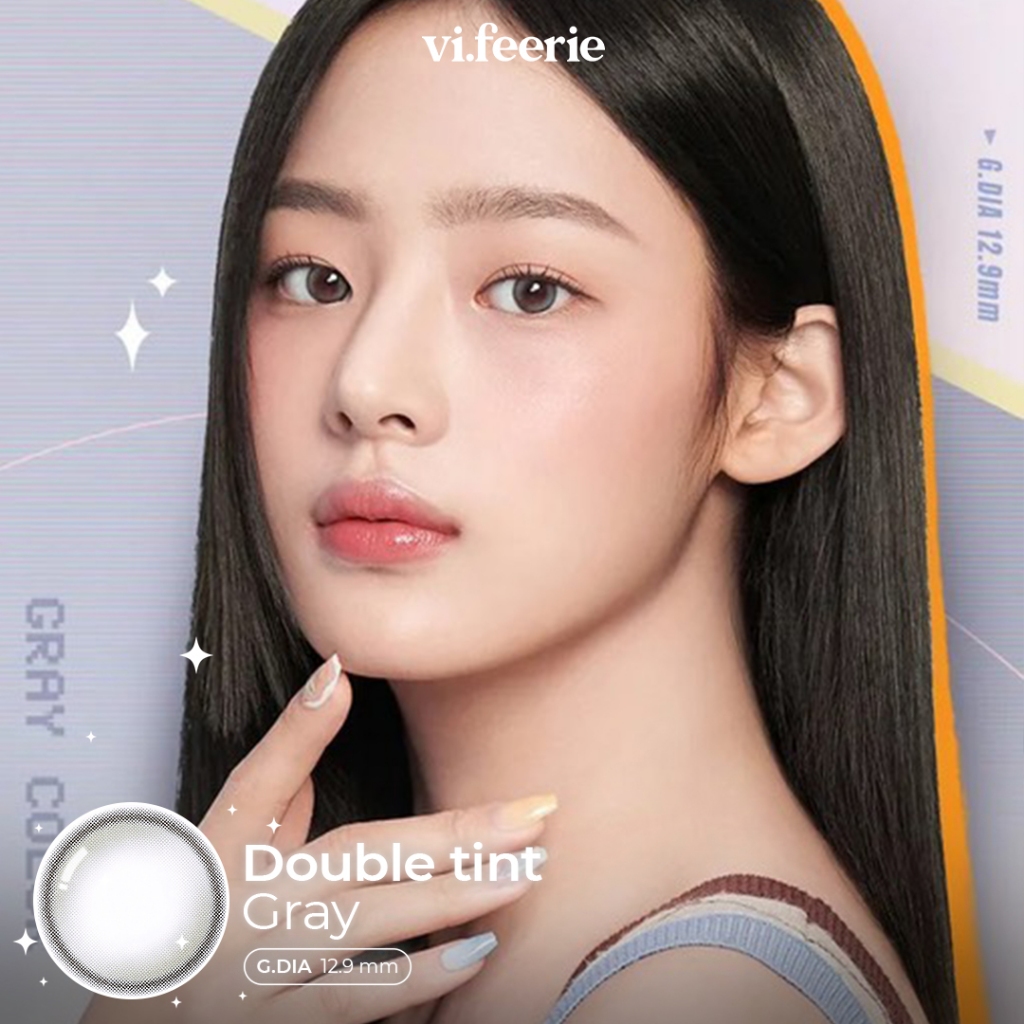 (OLENS) Kính áp tròng (lens) tự nhiên trong trẻo highlight nâu/ xám 1 ngày DOUBLE TINT BROWN/ GRAY chính hãng - VF LENS | BigBuy360 - bigbuy360.vn