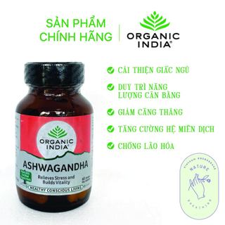 Viên Uống Nhân Sâm Ấn Giảm Căng Thẳng, Hỗ Trợ Sức Khỏe Tinh Thần - Organic India Ashwagandha