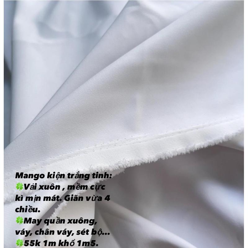 Vải công sở Mango kiện trắng