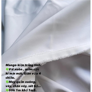 Vải công sở Mango kiện trắng