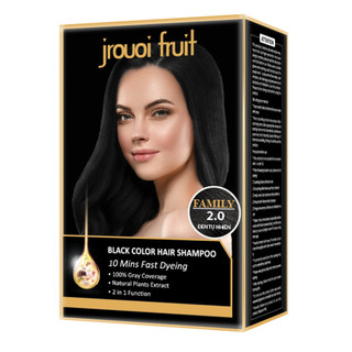 Combo hộp 8 gói GỘI LÀ ĐEN Jrouoi Fruit Black Color Hair Shampoo 8x30ml