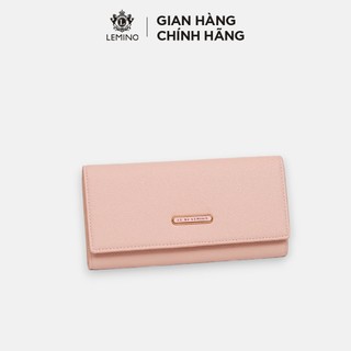 Ví da nữ le by lemino dáng dài gập lb43009