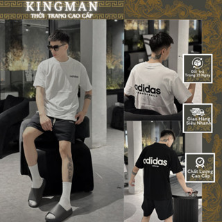 Bộ quần áo A DI DAS in nổi trước sau bản mới nhất đơn giản trẻ trung-bộ cộc unisex nam nữ new 2024