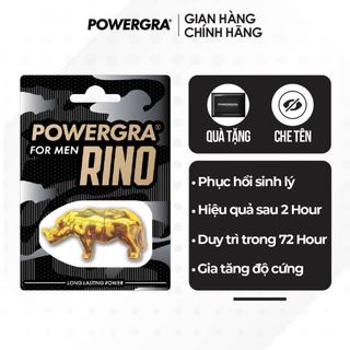Viên uống phục hồi và hỗ trợ nam giới Powergra For Men Rino - Vỉ 1 viên kèm quà tặng
