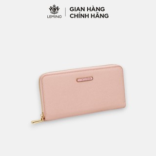 Ví da nữ le by lemino dáng dài kéo khóa lb43005