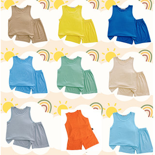 Đồ bộ minky mom size đại cho bé trai gái ba lỗ thun lạnh trơn, quần áo trẻ em monky 3 lỗ 1 2 3 4 5 6 7 8 tuổi BS001