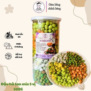 500gr đậu hà lan mix 5 vị | bò đội nón shop
