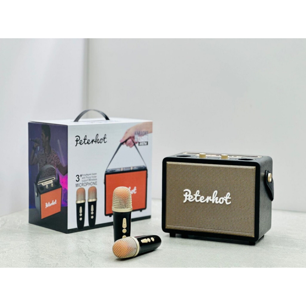 Loa Karaoke Bluetooth Peterhot A107W phiên bản mới độc đáo 2024 không dây âm thanh đỉnh tặng kèm 2 mic 2GOOD | BigBuy360 - bigbuy360.vn