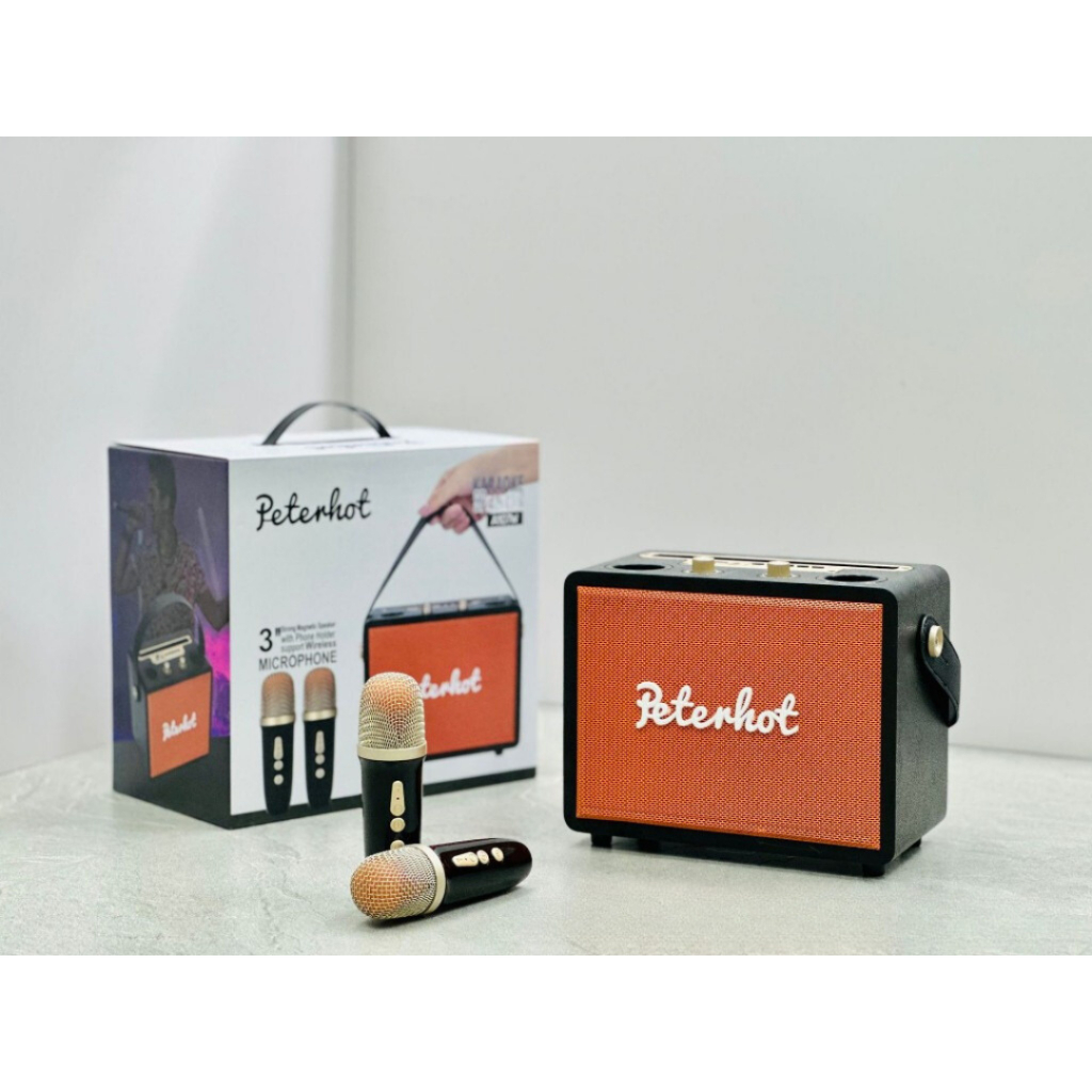Loa Karaoke Bluetooth Peterhot A107W phiên bản mới độc đáo 2024 không dây âm thanh đỉnh tặng kèm 2 mic 2GOOD | BigBuy360 - bigbuy360.vn