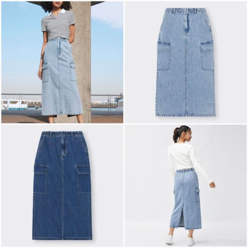 Chân váy jeans GU Japan săn SALE