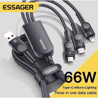 Cáp sạc nhanh 66w essager 3 in 1