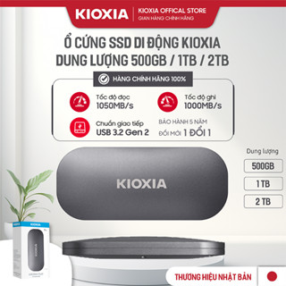 Ổ cứng SSD Di Động KIOXIA EXCERIA USB3.2 Gen2 đọc 1050mb/s, ghi 1000mb/s - Hàng Chính Hãng