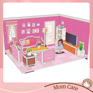 DC001 - Combo 4 bộ đồ chơi giao dục lắp ghép mô hình nhà cửa 3D giúp bé sáng tạo thích thú - MOMCARE