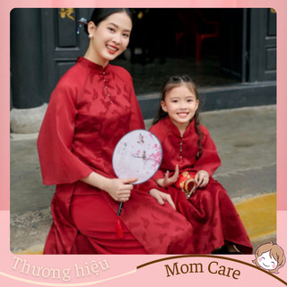 TT376 Set áo dài thêu hồ điệp cho mẹ và bé - MOMCARE