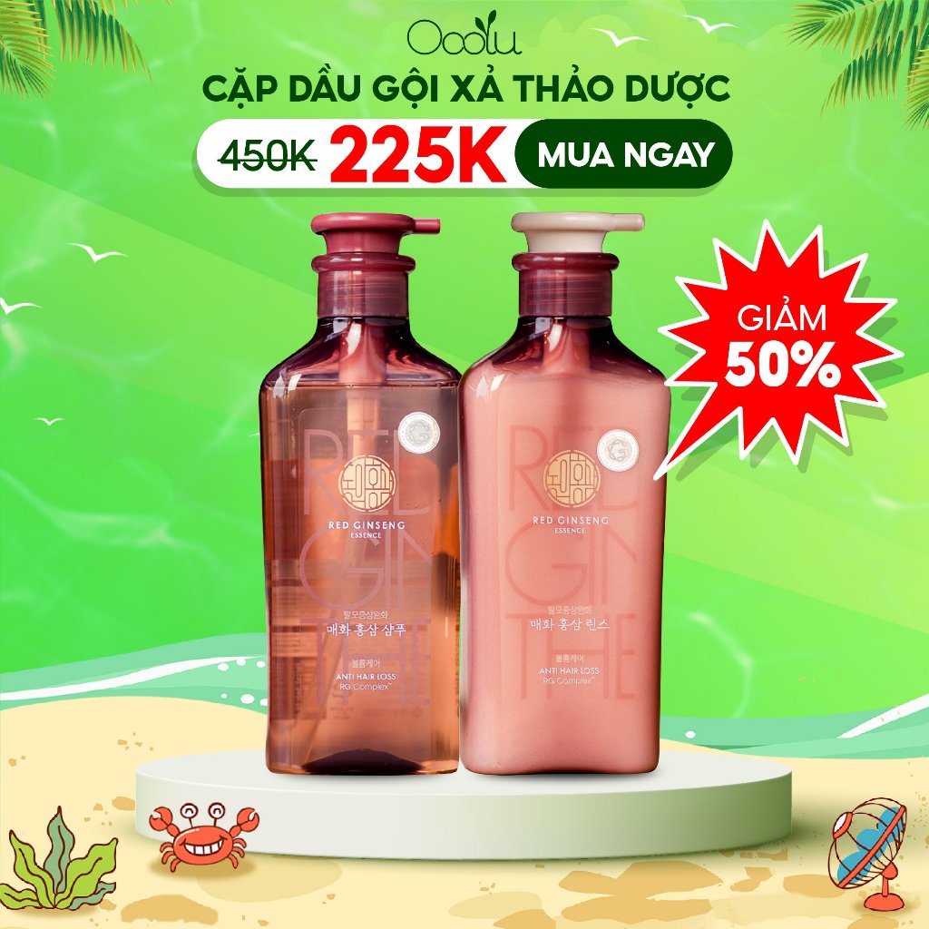 Combo Gội Xả Kerasys Hong Sam Hoa Mận (Prunus Mume Flowwer) - 500ml