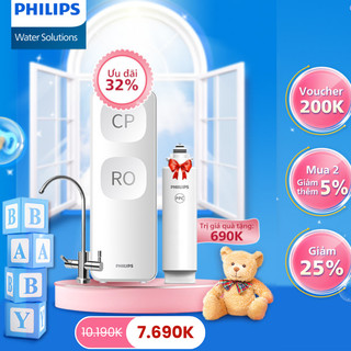  Máy Lọc Nước RO để gầm PHILIPS AUT2015, Với 2 Lõi lọc - 2 Chế độ lọc nước PPC & RO