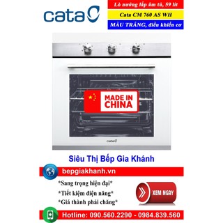 Lò nướng lắp âm tủ 59 lít màu trắng cata cm 760 as wh sản xuất trung quốc