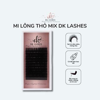 Mi lông thỏ Mix DK Lashes cong J, B , C , CC với size 8mm-14mm-độ dày 0.03-Mềm mịn như lông mi thật