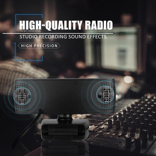Webcam PGR 2K Auto Focus – camera máy tính 3MP, USB 1.5m, mic stereo chống ồn, có nắp che và tripod cho máy tính