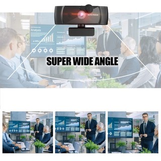 Webcam PGR 2K Auto Focus – camera máy tính 3MP, USB 1.5m, mic stereo chống ồn, có nắp che và tripod cho máy tính