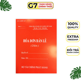 Hóa đơn bán lẻ A5 giấy đẹp có rãnh xé, hóa đơn bán hàng A5 dày (100 tờ)