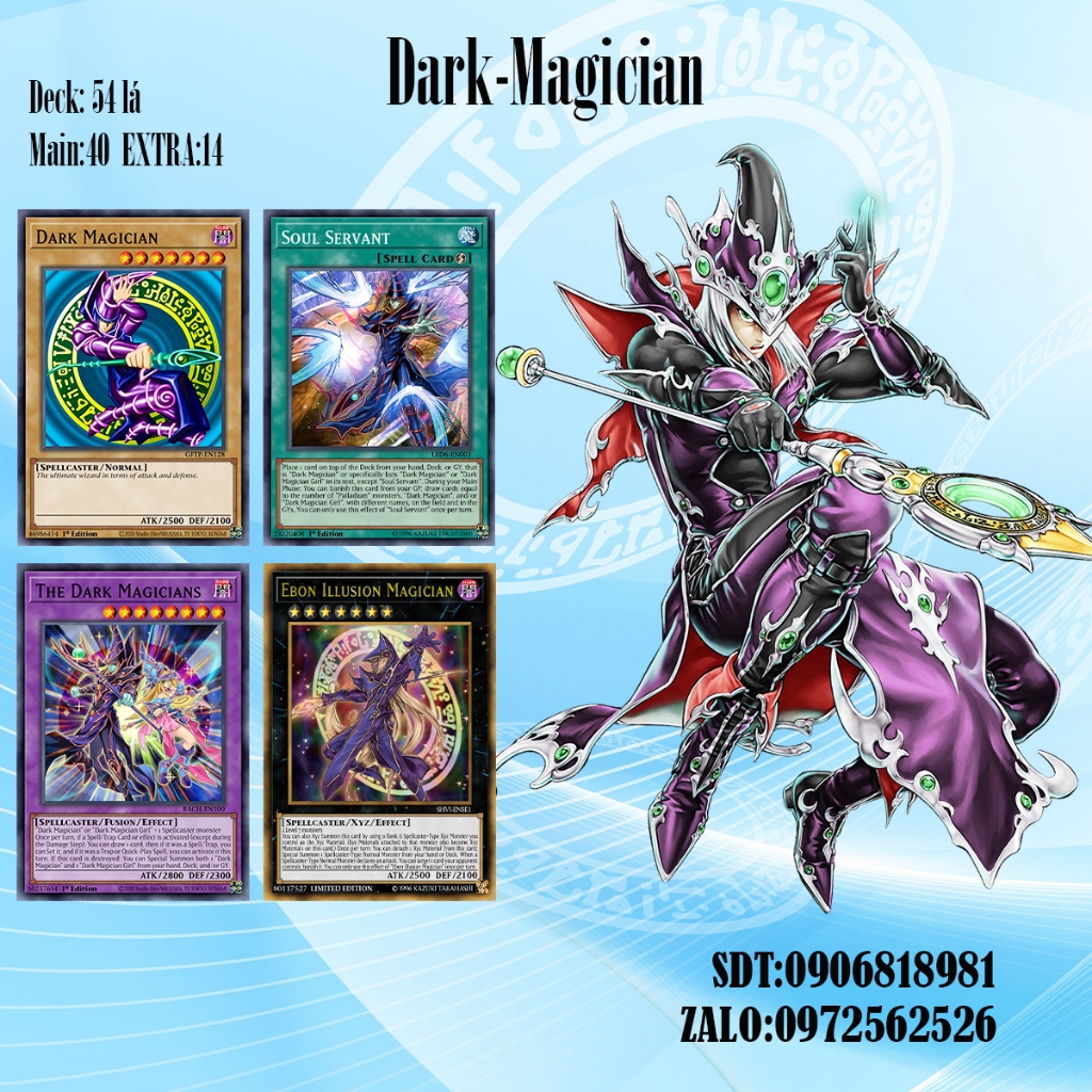 [BÀI IN] Bài YuGiOh - Bộ 54 lá bài Dark Magician - Dark Magician Deck - Card Game VN Giá Rẻ