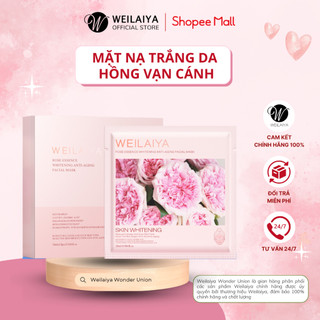 Mặt nạ cấp ẩm dưỡng trắng da hoa hồng vạn cánh Weilaiya - Hộp 10 miếng - Weilaiya Wonder Union
