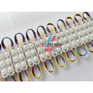 Led hắt 3 bóng 7 màu rgb điện 12v chống nước IP6, IP66 ( vỉ 20 thanh)