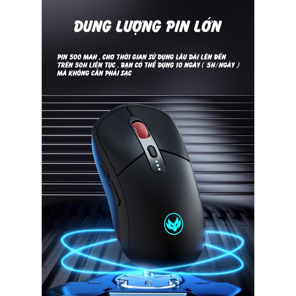 Chuột máy tính 3 mode kết nối - bluetooth không dây Atas F20 - Dual Mode - Pin sạc 500mah - Sử dụng liên tục 50h | BigBuy360 - bigbuy360.vn