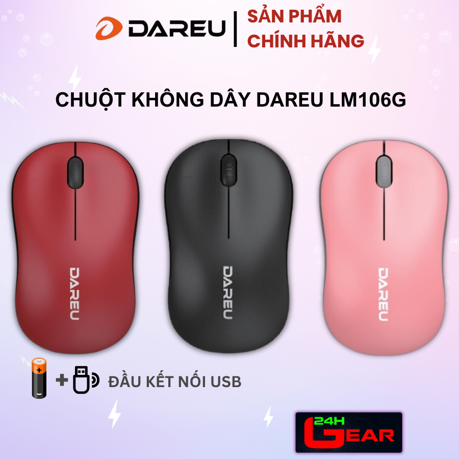Chuột không dây Dareu LM106G ( Kết nối đầu thu USB ) | BigBuy360 - bigbuy360.vn
