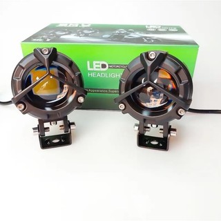 Đèn trợ sáng bi cầu chuyên tour s40 2 mầu cos vàng pha trắng