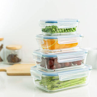  Hộp Thuỷ Tinh Đựng -Thực Phẩm Nikko INOCHI Đồ Ăn Thức Ăn Trong Ngăn Đá Tủ Lạnh Thực Phẩm Tươi 