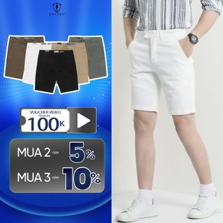 Quần short nam,quần đùi nam Polido dáng đứng chất vải khaki mềm mịn thoải mái phong cách trẻ trung thời trang