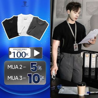 Áo Thun Nam,Áo Phông Cộc Tay Polido Chất Liệu Thoáng Mát Thấm Hút Mồ Hôi Co Giã Tốt Form Slimfit Thời Trang Nam Basic