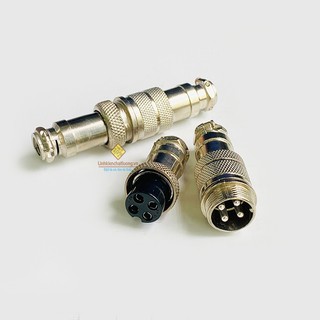Combo 2 Jack GX16-4P nối dài (đực+cái)