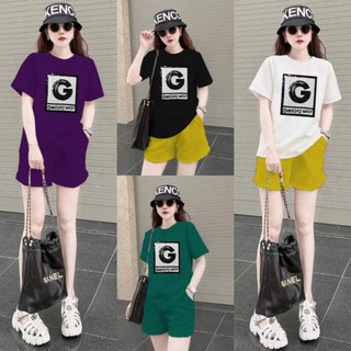 Đồ Bộ Thời Trang Form Rộng Phối Họa Tiết Thun Cotton Thái Shop Cao Kiều Tiên Đủ Size