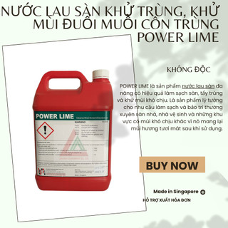 Nước lau sàn khử trùng, khử mùi đuổi muỗi côn trùng Power Lime – Can 5L