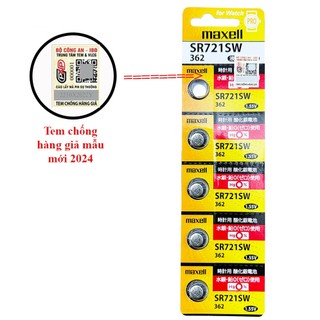 Pin đồng hồ Maxell 362 SR721SW dành cho đồng hồ dùng pin 721 (Loại tốt - Giá 1 viên)