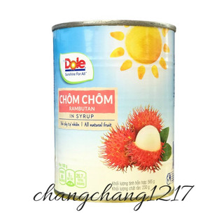 Chôm chôm tươi ngâm nước đường dole đóng lon 565gr