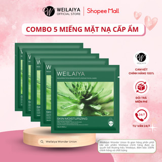 Combo 5 miếng Mặt nạ cấp ẩm dưỡng trắng da Weilaiya 28g*5 - Weilaiya Wonder Union