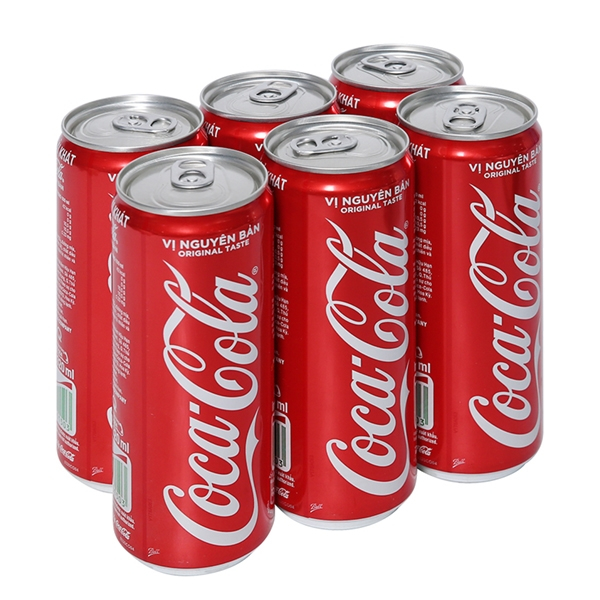 6 chai và lon Coca 320-390ml